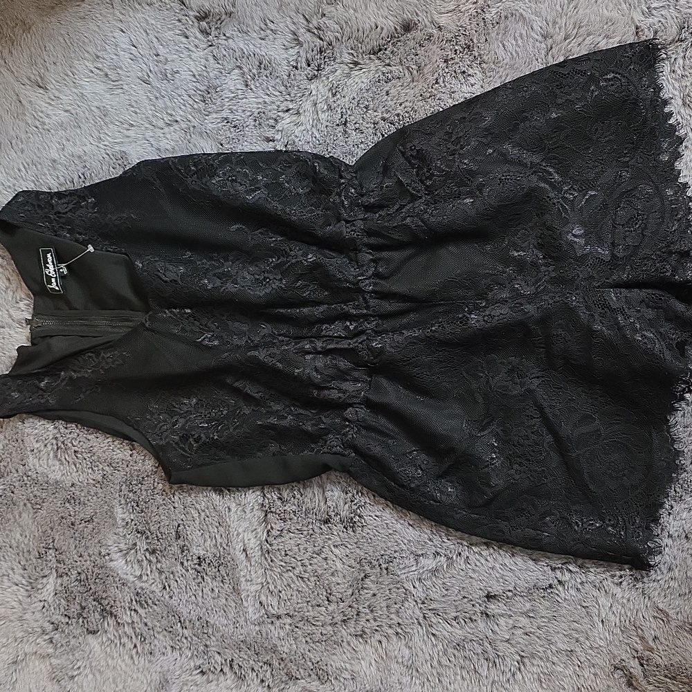 Adorable Sam Edelman Floral Black Lace Romper See Measurements